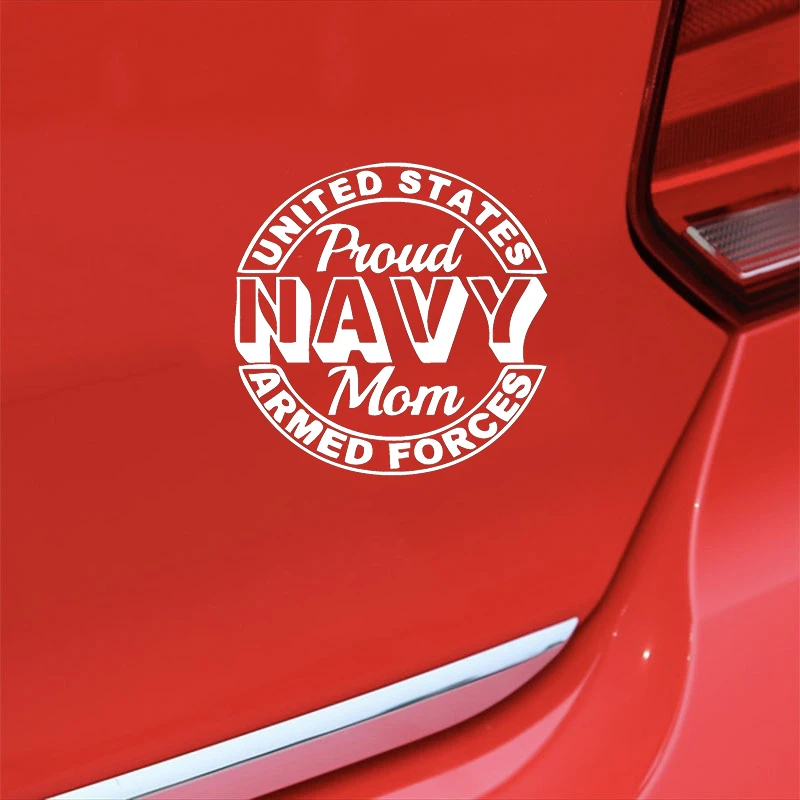 Наклейка с надписью Proud Navy Mom виниловые Стикеры для автомобилей грузовиков и