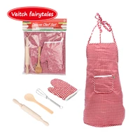veitch fairytales children pretend play food cocina de juguete baking tools apron kid kitchen set toy for girl