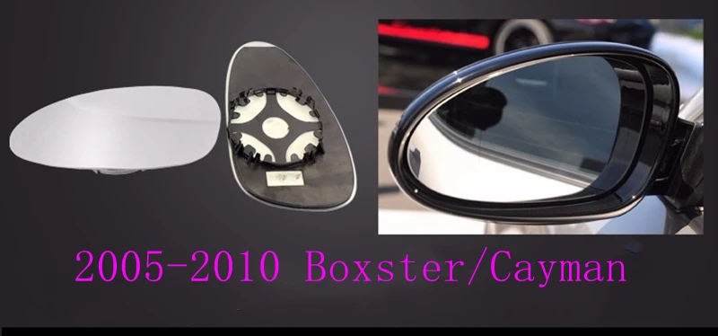 

Sideview Rear Mirror Lens Customize for Porsche Boxster/Cayman White mirror Blue Glass With Heating Turn Signal LED Large Vision