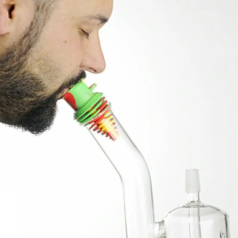 

Novelty Colored Silicone Hookah Mouthpiece Cigarette Holder Filter Shisha Monthtips Bowl For Water Pipes Smoking Accessories