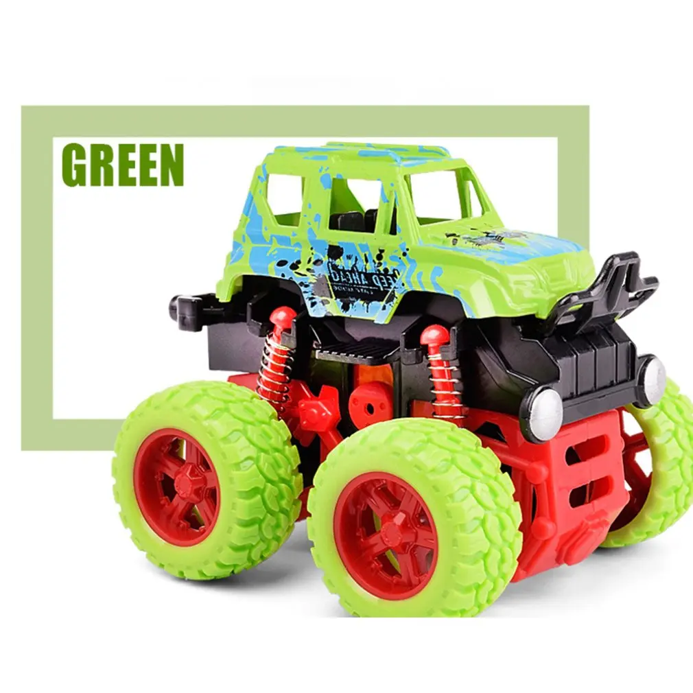 

Hot cool children's four-wheel drive inertial off-road vehicle simulation stunt swing car toy