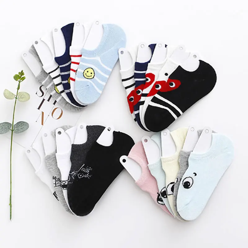 Детские ультратонкие Нескользящие хлопковые носки с короткие до лодыжки