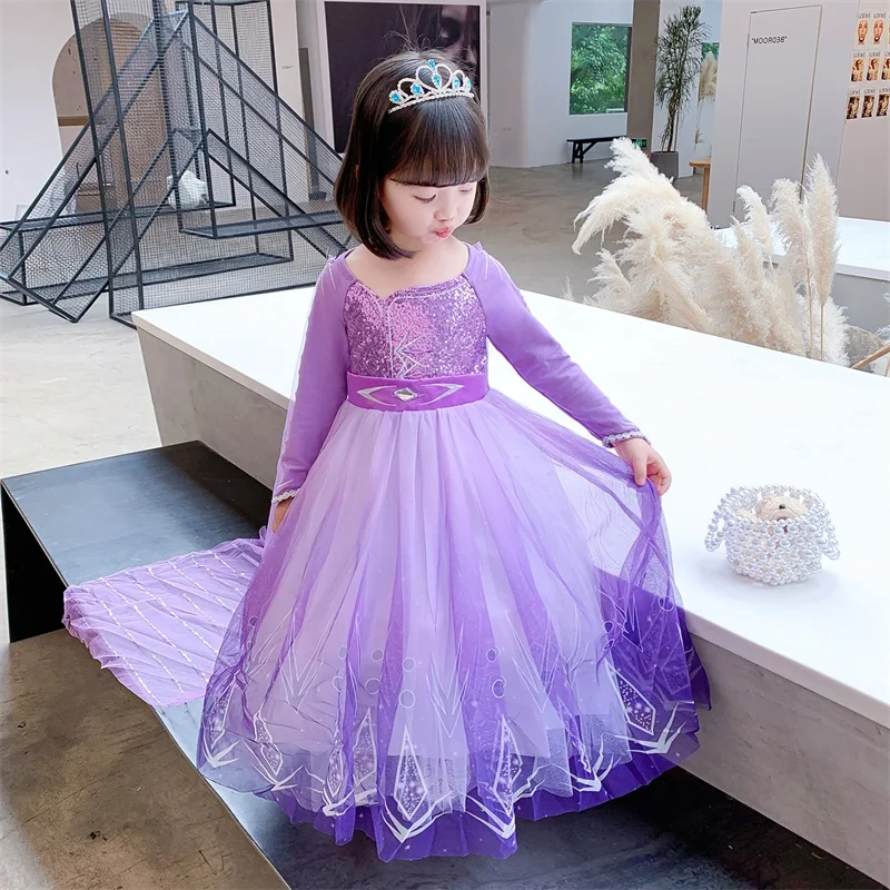 

Autumn Long Dress Fantasy Cosplay Costume Tutu Princess Vestidos Children Birthday Party Prom Evening Baby Girls Clothes 10 Year