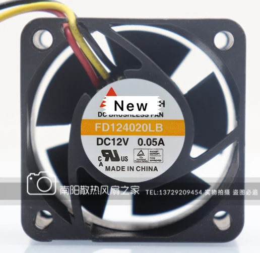 

For Emacro For Y.S.TECH FD124020LB DC 12V 0.05A 3-wire 40x40x20mm Server Cooling Fan