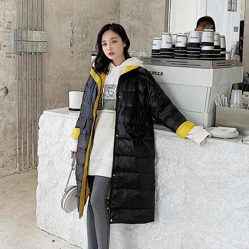 2019 женское Свободное пальто со стоячим воротником Зимняя женская верхняя одежда