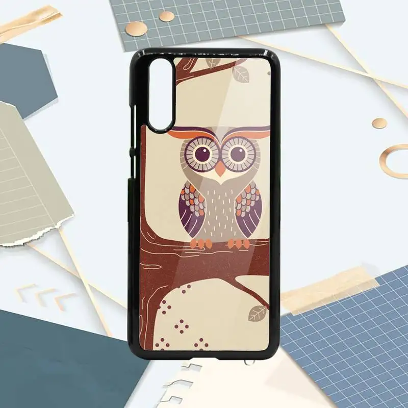

owl cute cartoon animal Phone Case PC For Samsung galaxy S note 8 9 20 10 e lite2019 plus pro ultra