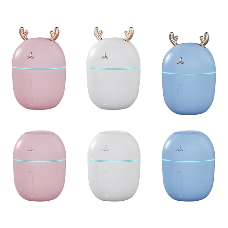 Портативный 300 мл мини-увлажнитель с нанораспылителем милые рожки тихий USB