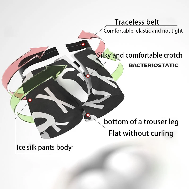 4pcs/Lot Ice Silk Sexy Men's underwear Men Briefs Seamless Breathable Panties Bikini Solid Mens Boxes Low Waist Soft Underwear