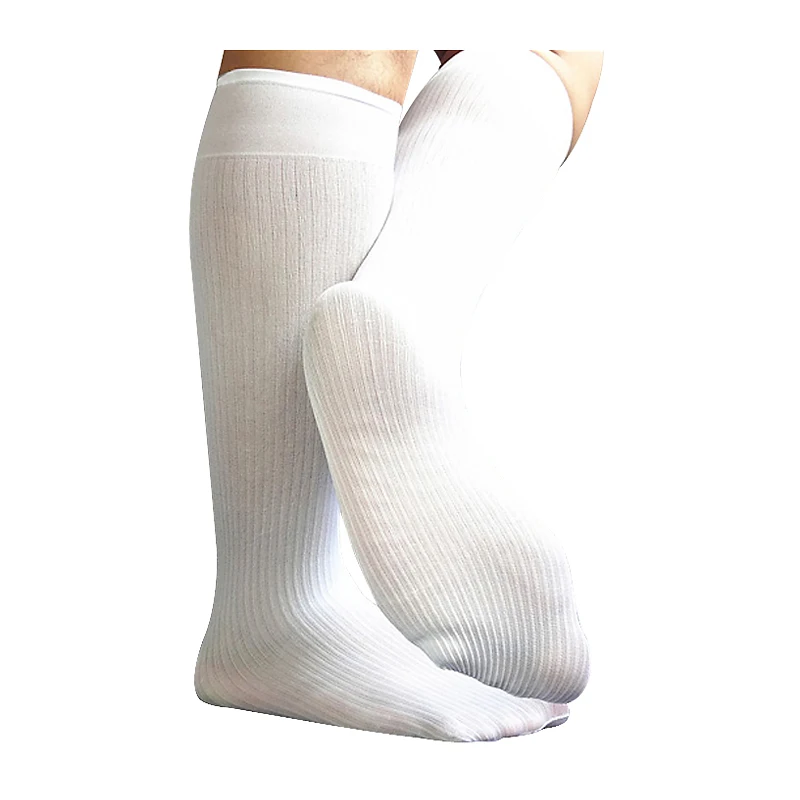 Men Sexy Long Socks Knee High White Male Formal Dress Suits Socks Sheer Thin Gay Silk Stockings Fashion Collection
