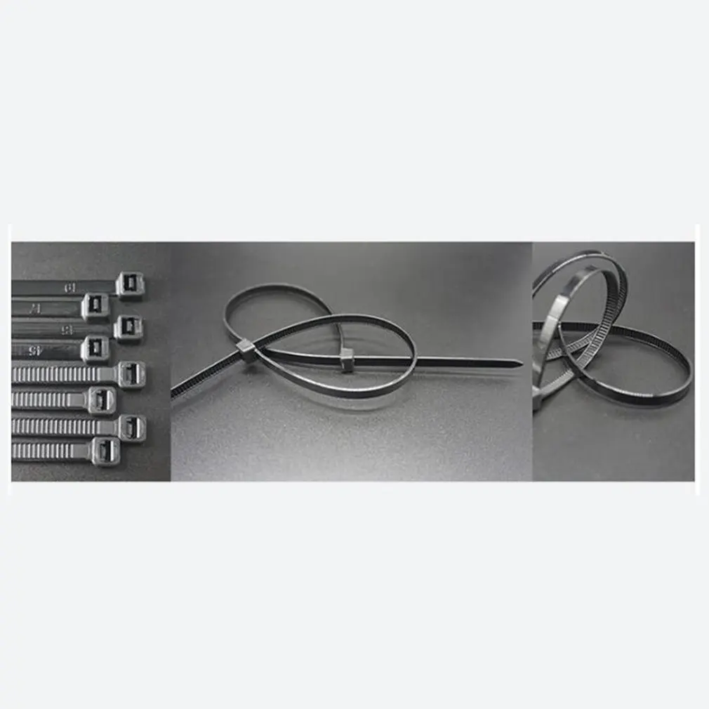 

Nylon Cable Ties 100*3*150*4*200*5*250*8*300*350*400*500 Plastic Cable Ties Black And White National Standard