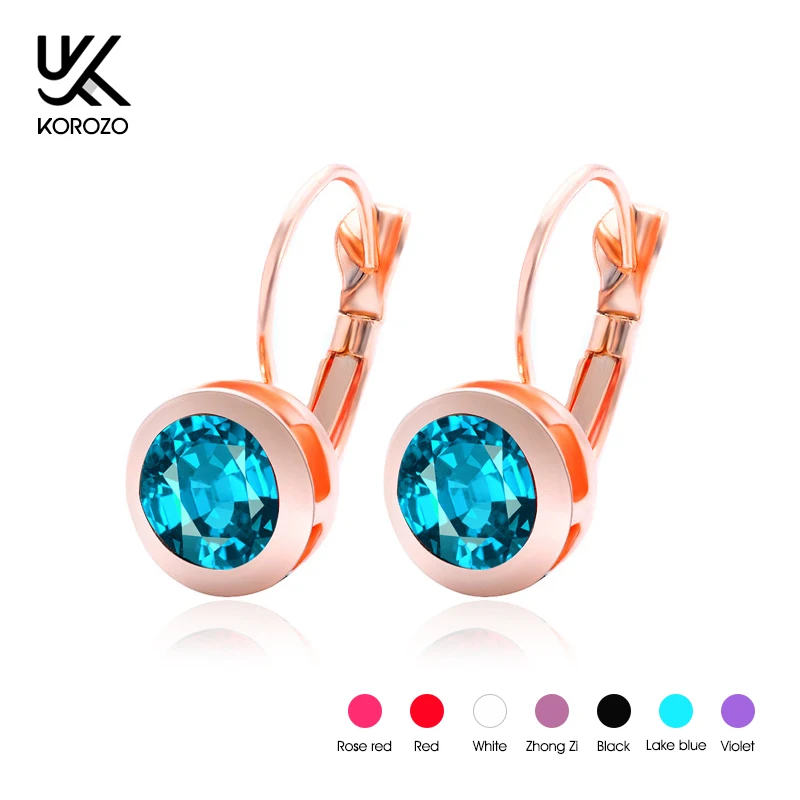 Богемные кристаллы стразы цирконий серьги для женщин золотой цвет круглый шар