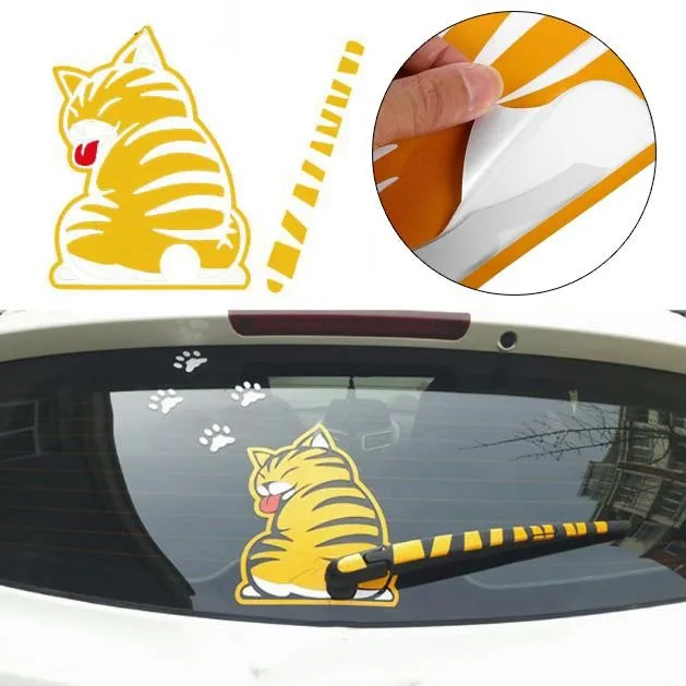 Футболка с изображением кота подвижный хвост наклейки светоотражающие на