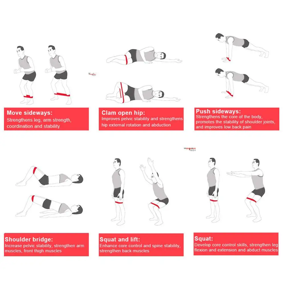 8 шт./компл. абдоминальное колесо из восьми частей латексный экспандер кольцо 3