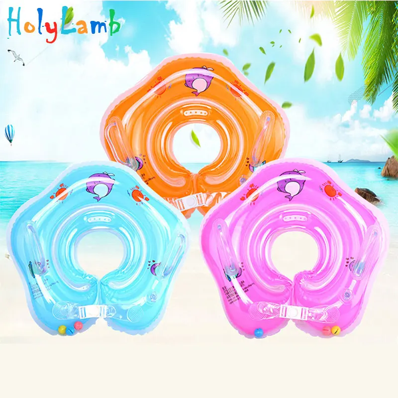 

11.11 Baby Inflatable Ring Newborns Bathing Circle Baby Neck Float Inflatable Wheels Pool Rafts Summer Toys Swimming Accessories