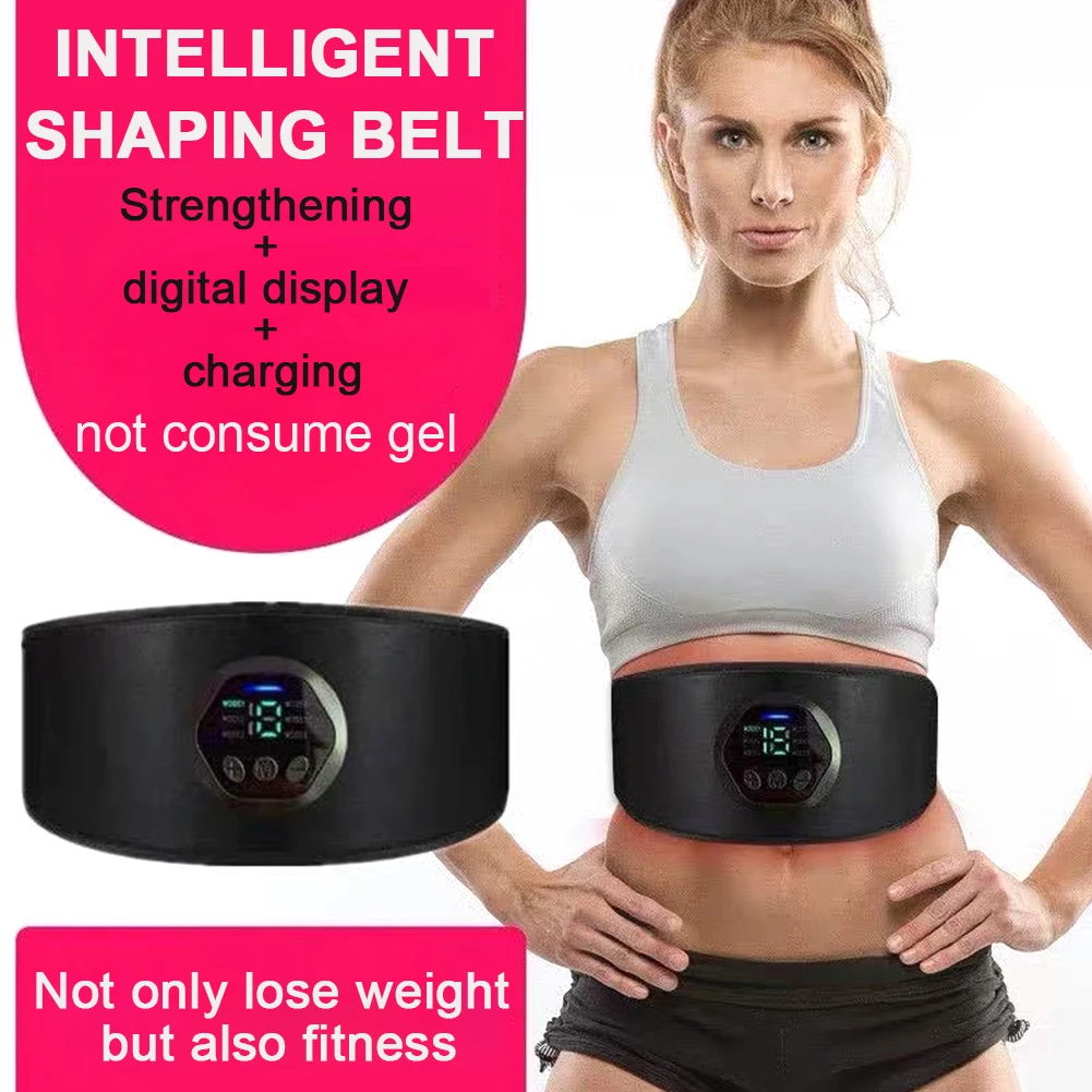 

Hot Promotion Toning Training Belt Rechargeable Muscle Training EMS Technology Waist Trimmer for Men Women Body Building