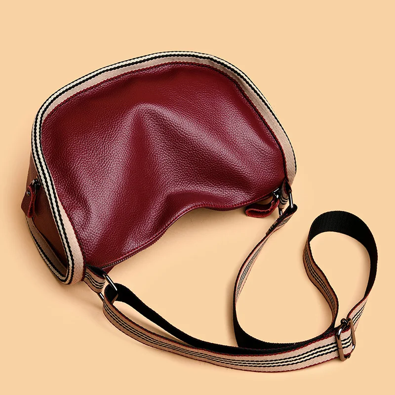 

Luxury Soft Leather Women Handbag High Quality Durable Leather Small Messenger Bag Fashion Casual Women Shoulder Bag Hobos Bag