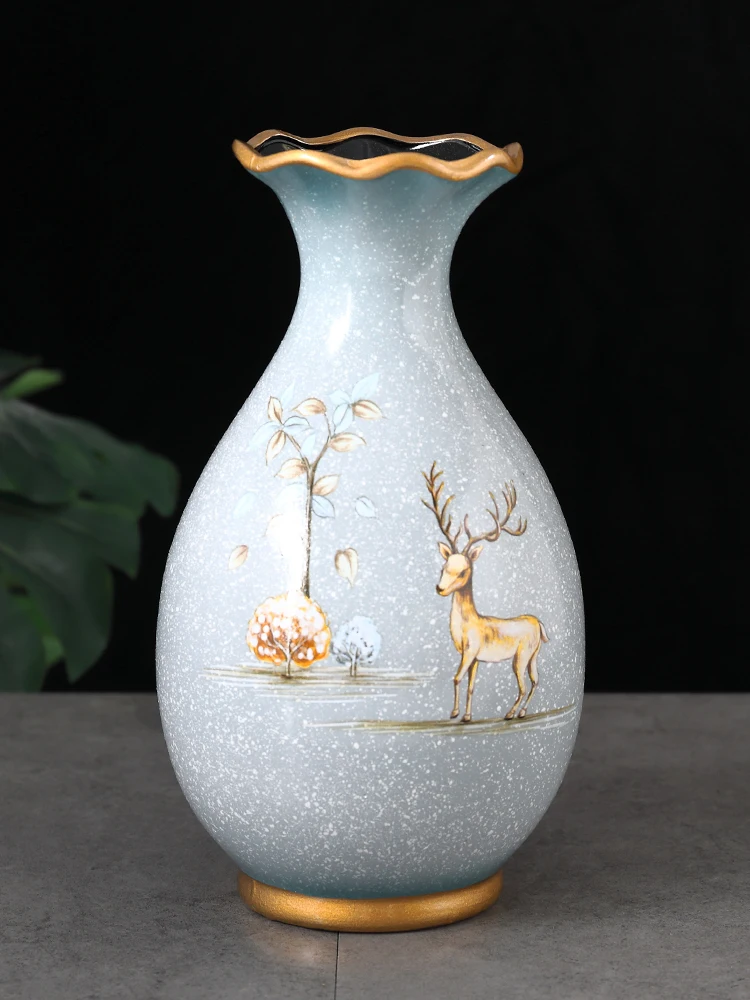 

European style home decoration ceramic vase living room dining table TV cabinet decorations