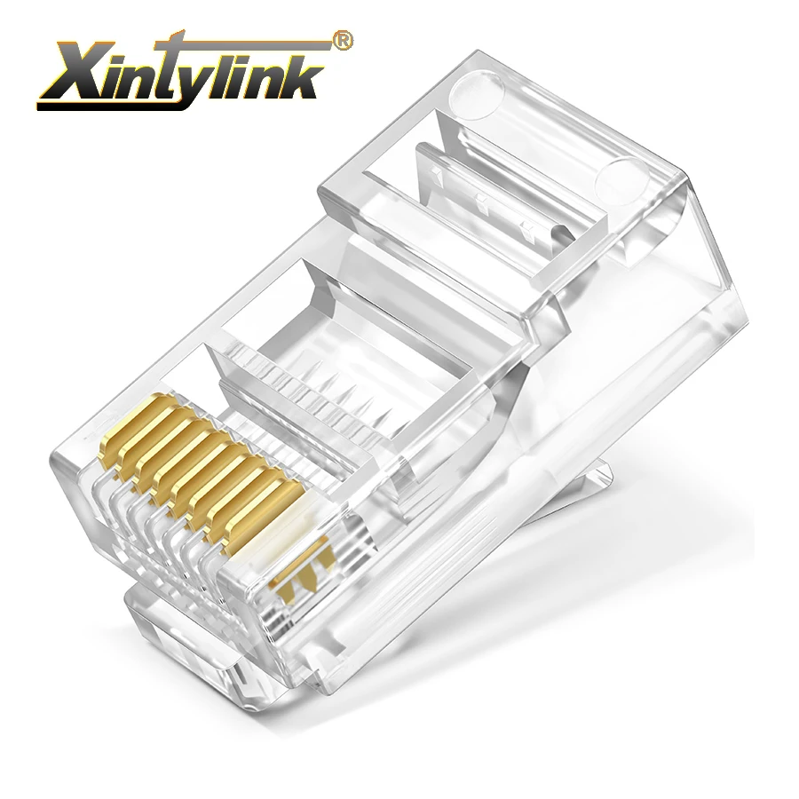Xintylink rj45 соединительный кабель ethernet rj 45 Разъем Cat5 Cat5e 8pin utp неэкранированный