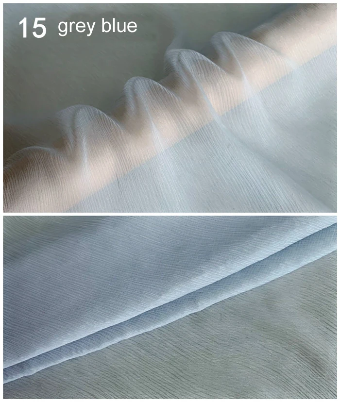 Гладкокрашеный чистый шелк тутового шелкопряда шарф текстиль Crinkled шелк шифон ткани-креп