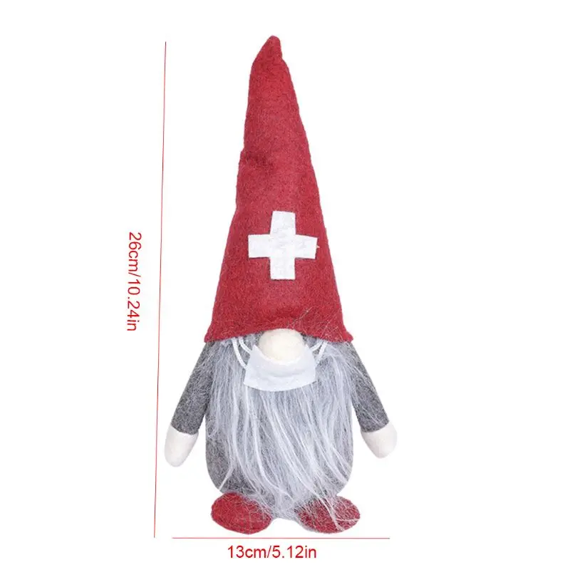 Рождественская длинная шляпа доктор медсестра шведский гном Санта плюшевые