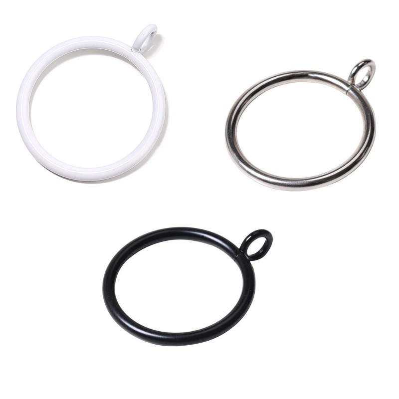 

20Pcs 1.5inch Inner Diameter Curtain Rings with Eyelets Metal Curtain Rings for Curtains Rods ​window Treatment Hardware