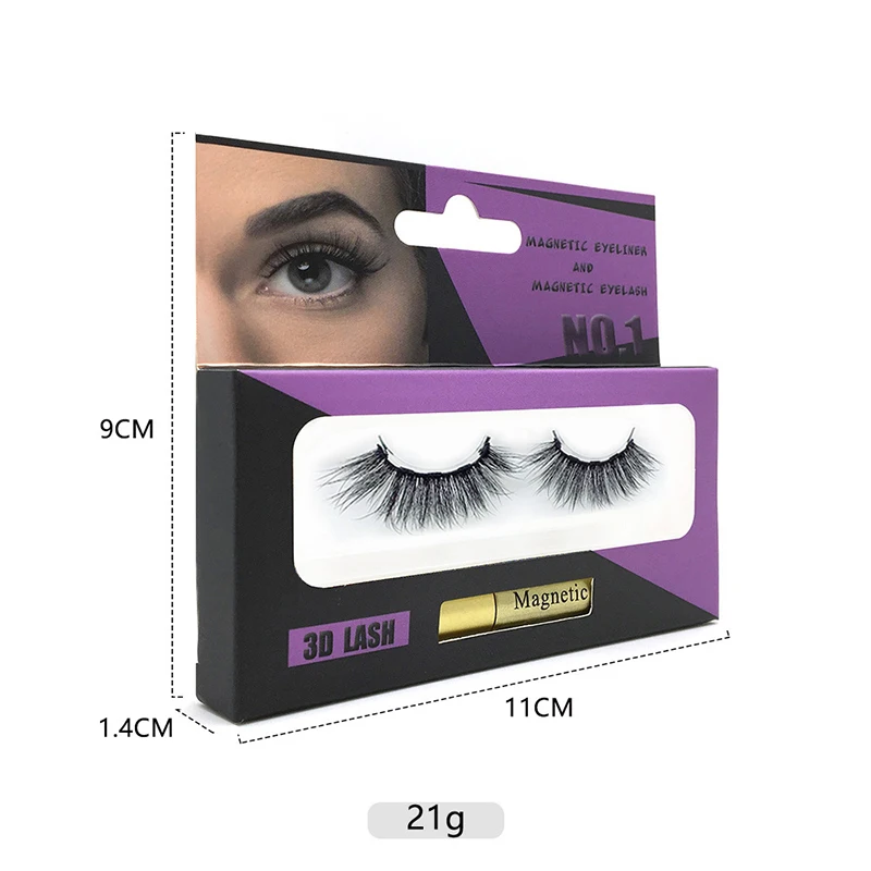 

1 Set 3D Liquid Eyeliner With Waterproof Magnetic Extension Reusable False Eyelashes Lashes Set Beauty Make Up Tool TSLM1