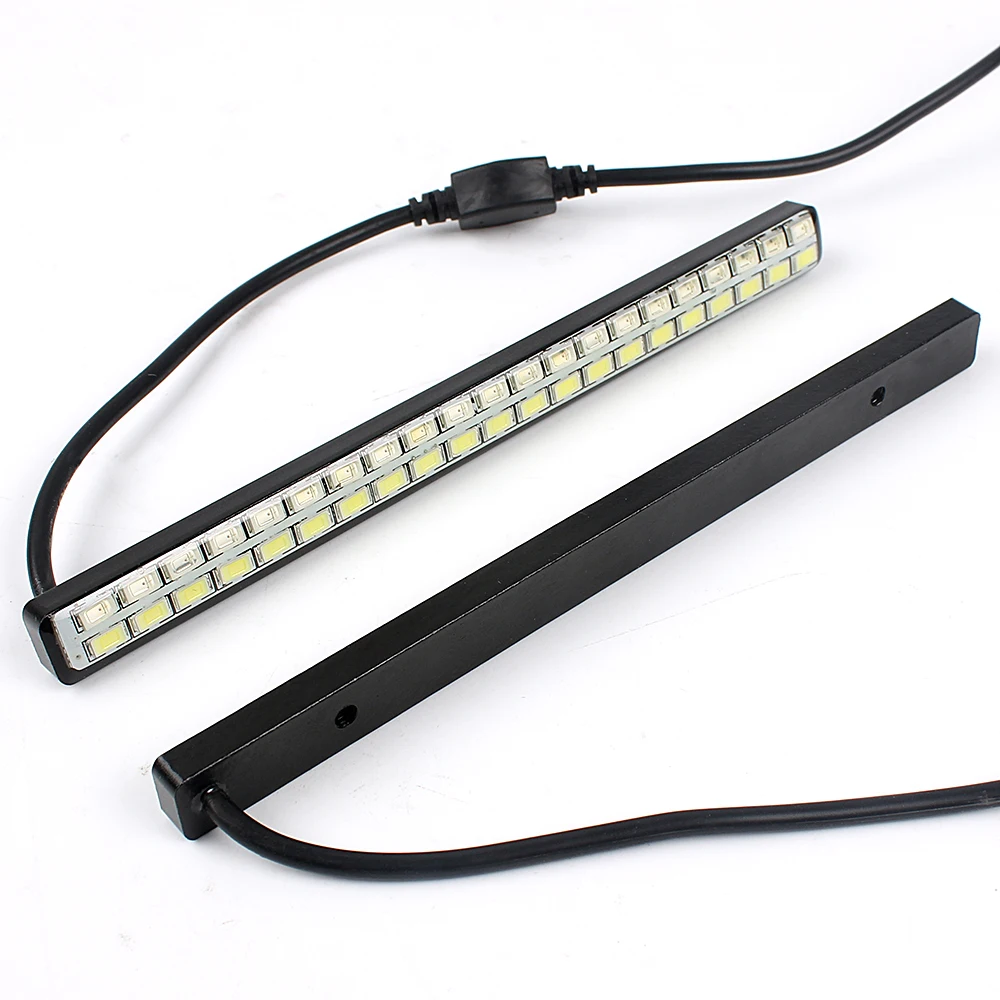 

Car LED Daytime Running Lights 2Pcs 42 LED Chips Car Styling Turn Signal Indicator Light White & Amber Light Source DRL