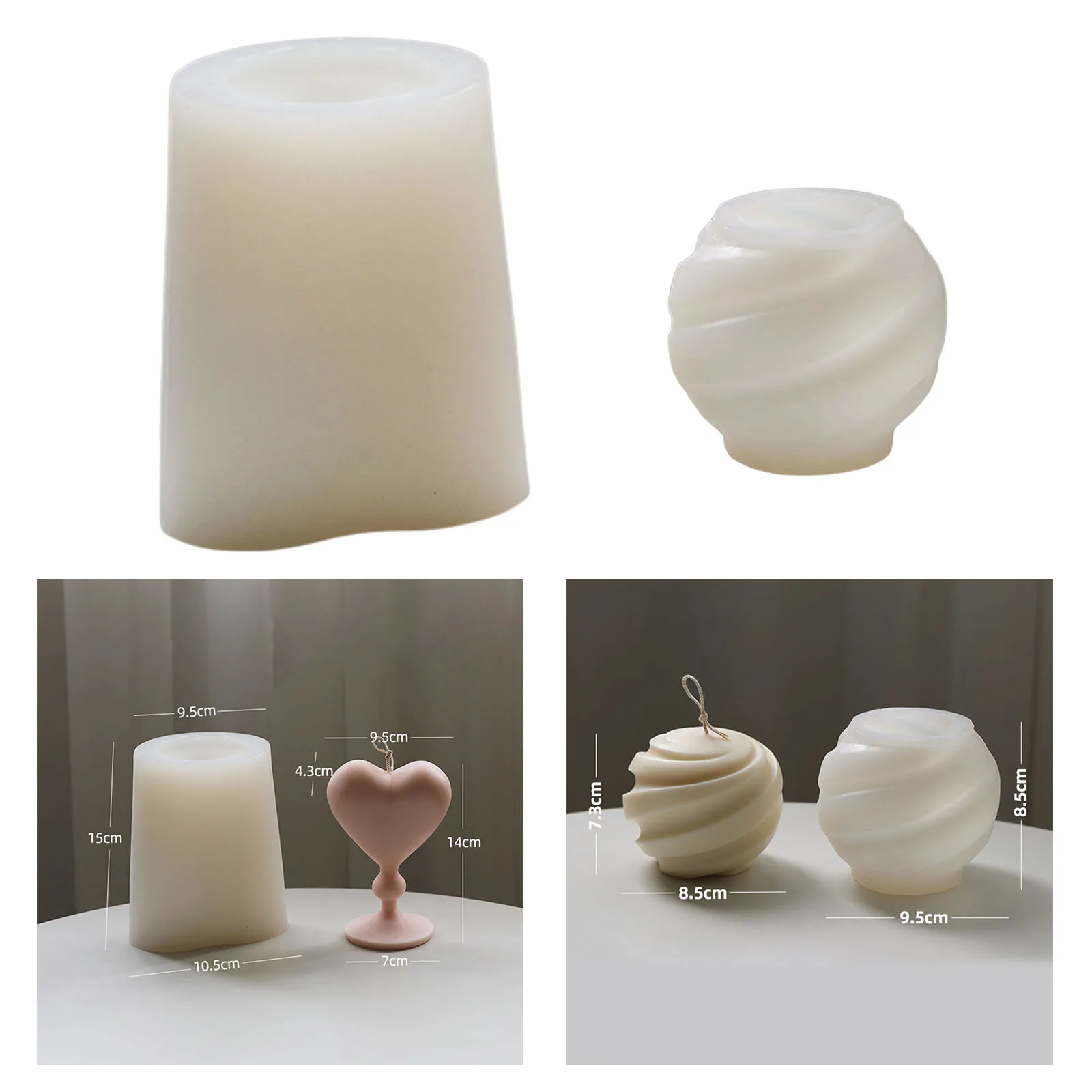 

3D Candle Mould Handmade Soap Candle Making Silicone Mold Craft Resin Mould