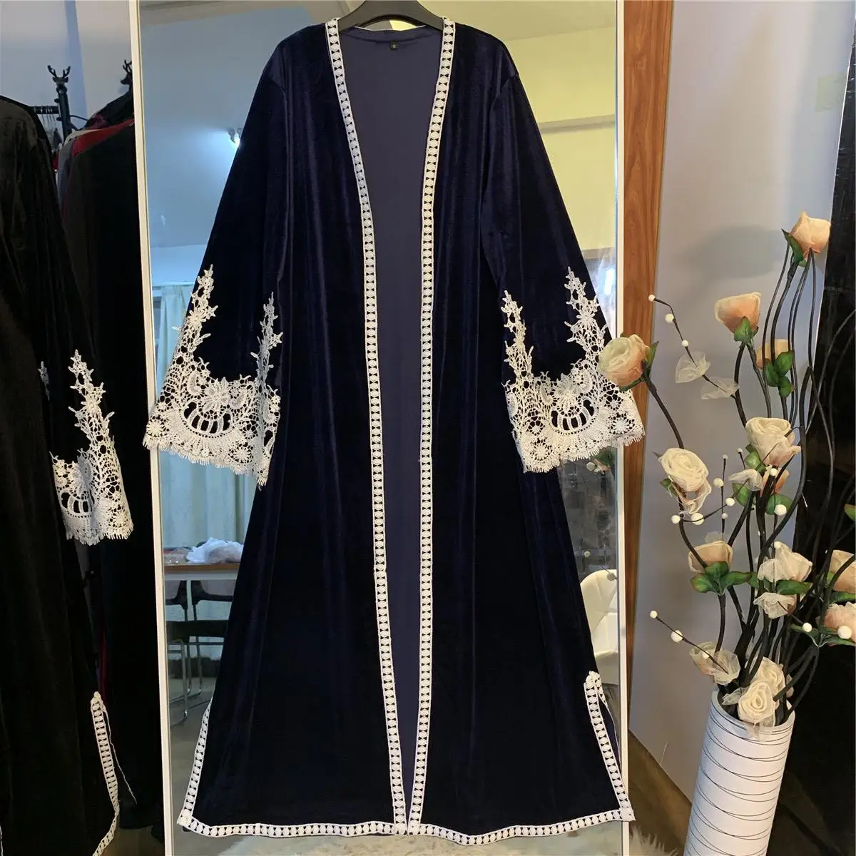 

Eid Turkey Muslim Velvet Dress Women Moroccan Kaftan Jubah Long Robe Abaya Vestidos Mujer Islamic Clothing Duabi Arabic Mulsuman
