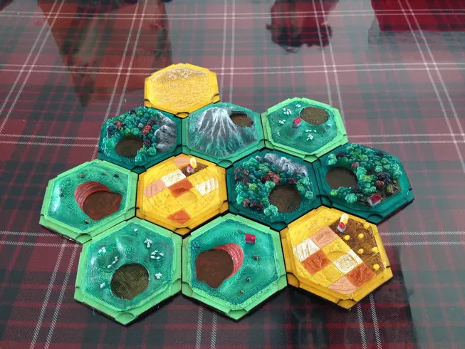 Рельсовая база детали для настольной игры 3D шестиугольный модуль Катан-Айленда