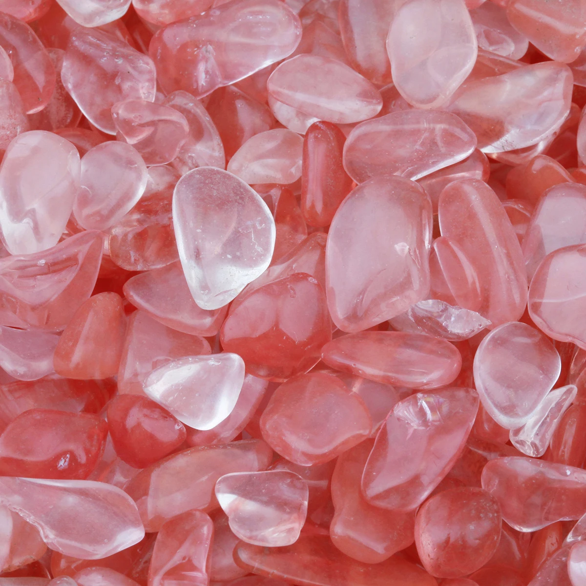 460g Cherry Quartz Crystal Tumbled Stone Chips Crushed Pieces Irregular Stones Beads Jewelry Accessory For Making Decoration