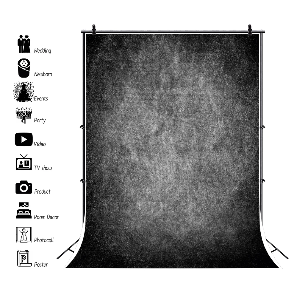 Laeacco фон для фотосъемки фантазия абстрактный градиент Темный сплошной цвет