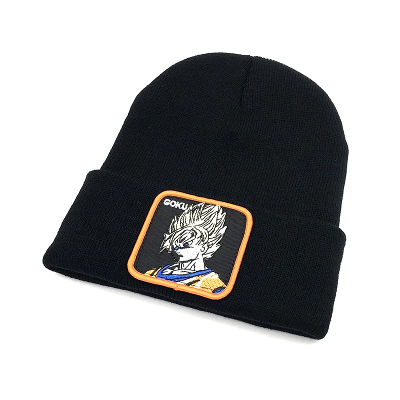 Новая Вязаная Шапочка с помпонами в виде дракона Молодежная шапка Goku Role Повседневная шапочка для мужчин и женщин теплые вязаные зимние кепки Прямая поставка - Цвет: picture color