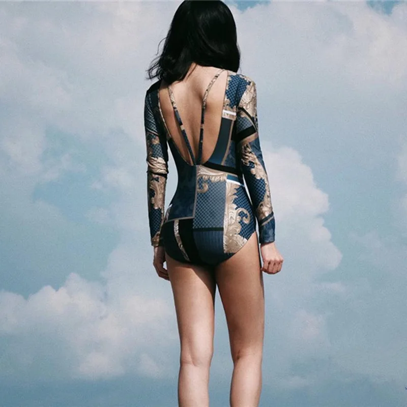 Купальник женский купальный костюм воздушный змей с длинными рукавами купальные