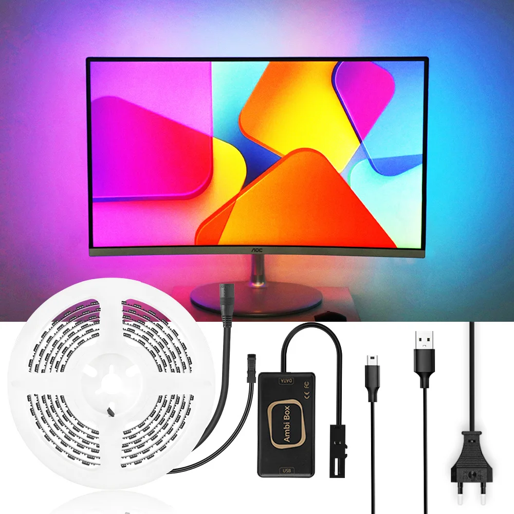 RGB Светодиодная лента ТВ ПОДСВЕТКА Ambilight набор для телевизора Android Смарт приложение управление коробка USB светодиодная лента для ТВ ПК монитор экран окружающая полоса