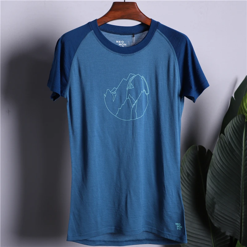 Женская футболка из мериносовой шерсти дышащая 100% размеры S XL 160 г|Футболки| |