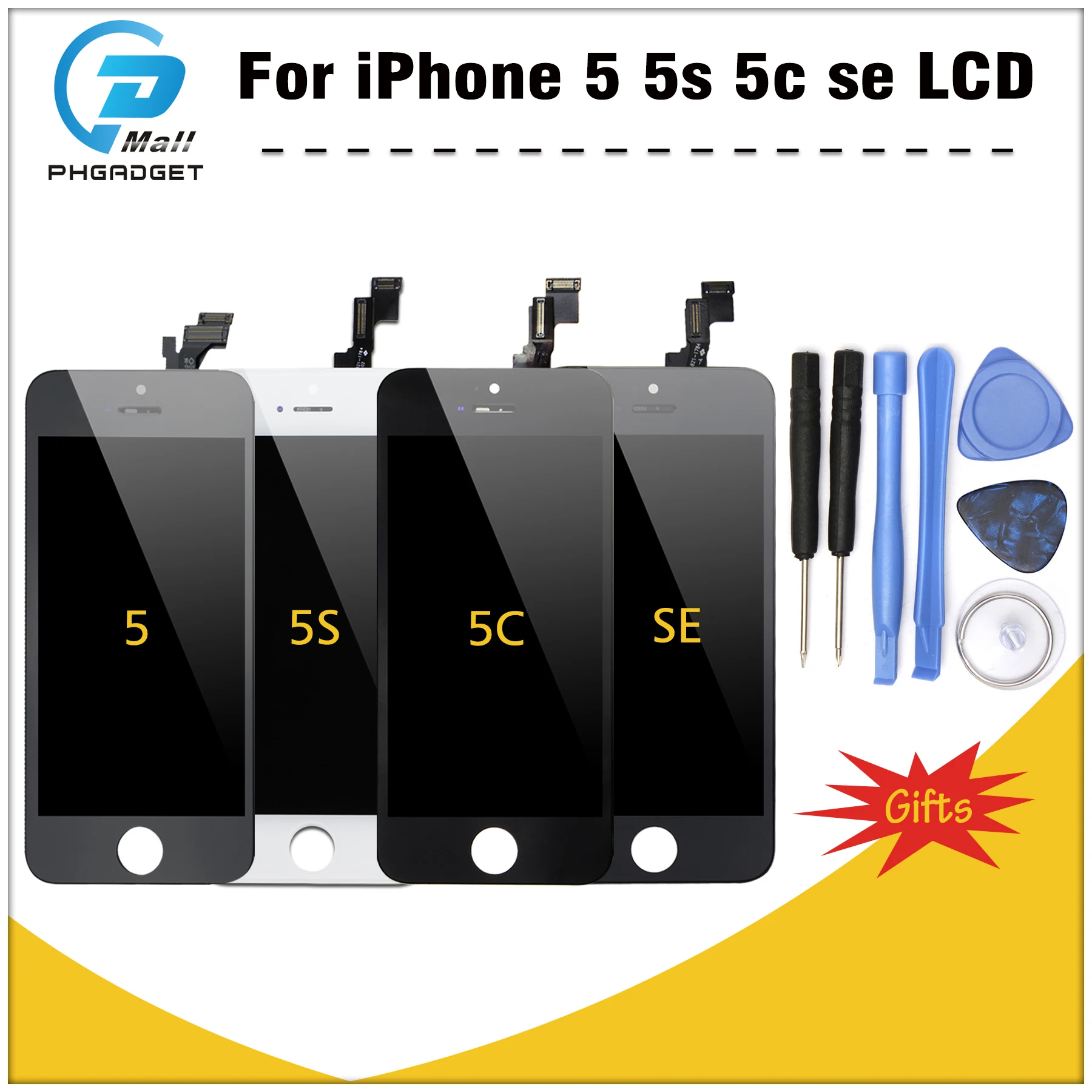 Сборка ЖК дисплей дигитайзер для iPhone 5S качество AAA сенсорный экран 5 5c se без битых