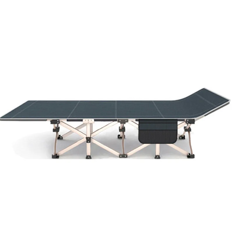 

Single Folding Bed Nap Office Lunch Break Outdoor Wholesale Marching Simple Portable Escort Bed Household Adult With Cotton Pad
