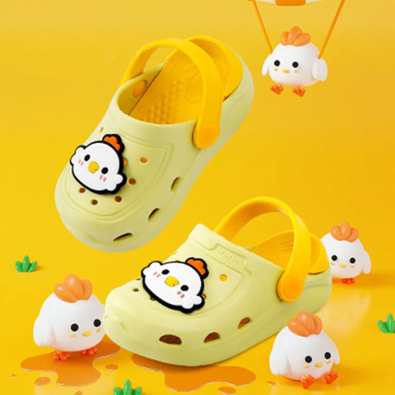 Пляжные сандалии с единорогом для мальчиков и девочек Мягкие Шлепанцы из ЭВА