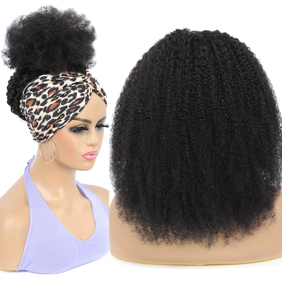 

Afro Kinky Curly Short Human Hair Wigs Headband Cullinan Hair Remy Wigs For Women Human Brazilian Hair Wig Sale Drop Shipping