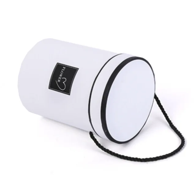 White RANO Круглые Цветочные коробки цветочная упаковка бумажный мешок подарочная коробка для хранения цветочный букет Цветочная упаковочная коробка с крышкой Lany - Цвет: White