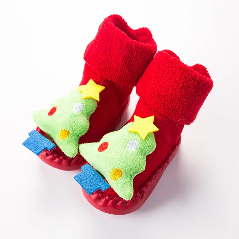 Детские махровые носки с объемным рисунком на осень и зиму для детей 0-14 месяцев