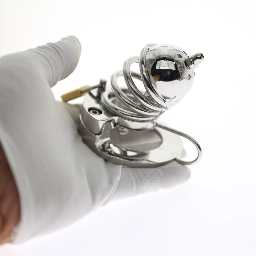 2 в 1 мяч носилки мужские устройства верности из нержавеющей стали петух клетка