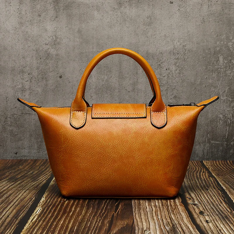 

YourSeason Ladies 2021 Nature Cowhide Handmade Handbag Embossed Versatile Women Shoulder Genuine Leather Retro Bags