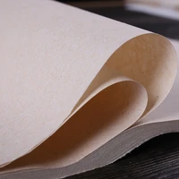 50 sheets manual xuan paper thicken half ripe rice unedged paper four six feet calligraphy flower and bird landscape paper