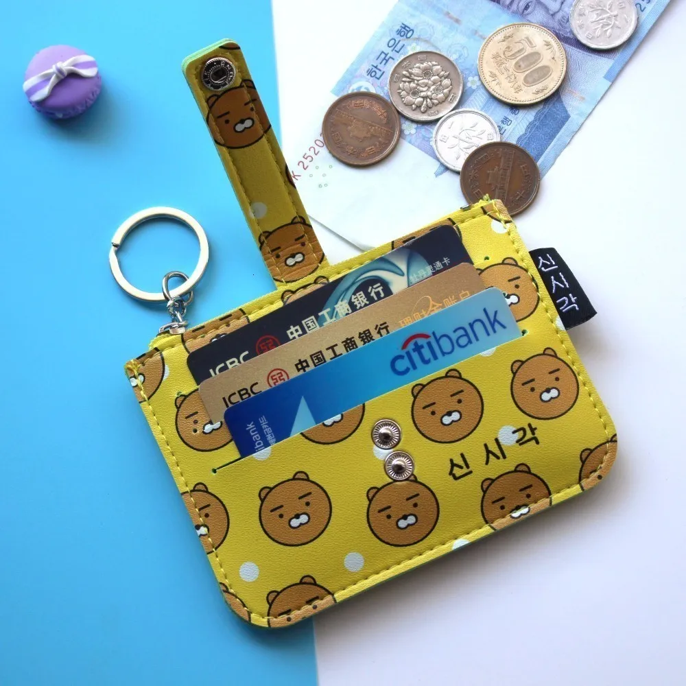 Новинка, корейский милый держатель для карт Kawaii, 6 карт, Женская посылка, кошелек, подарок на день рождения для девочек и мальчиков