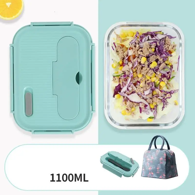 Посуда салат фруктовый суп детский контейнер для еды лапша Ланчбокс стеклянная