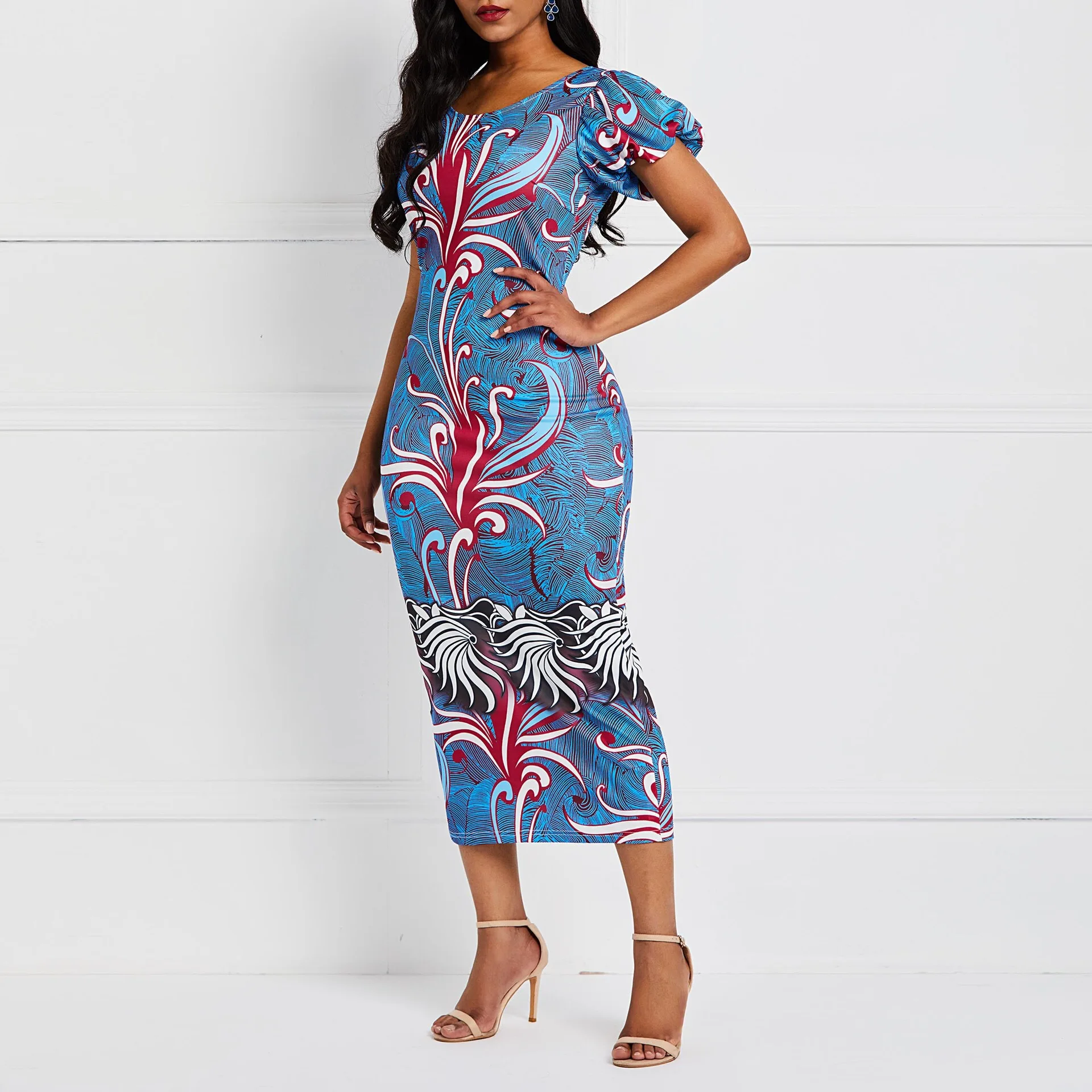 Женское офисное платье в африканском стиле размера плюс роскошное Брендовое