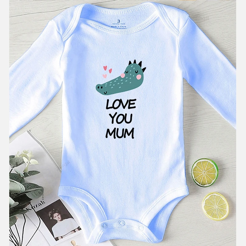 Носки для новорожденных детские вещи с мультипликационным принтом Я люблю маму