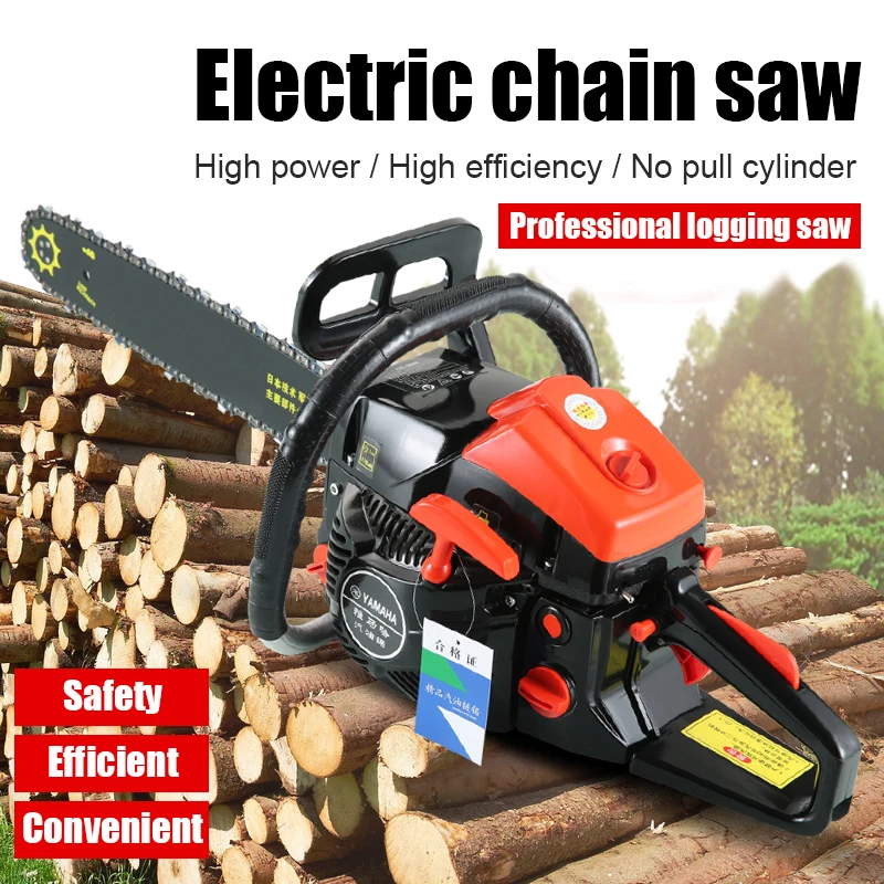 Профессиональная бензопила 4000 Вт электрические пилы бензиновая с двигателем 62